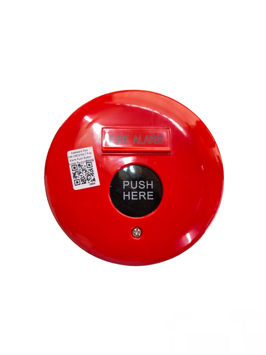 Asenware red manual call point push button fire alarm with push here label