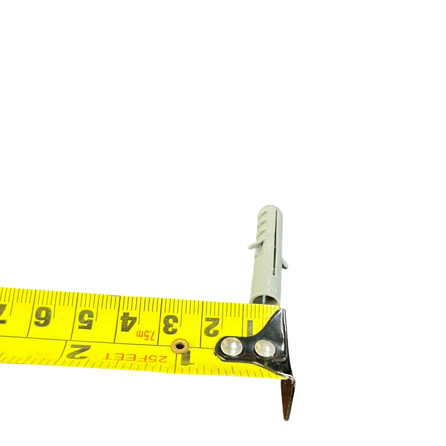Local construction 8mm With Screw 3.6cm x 0.8cm plastic wall anchor next to measuring tape