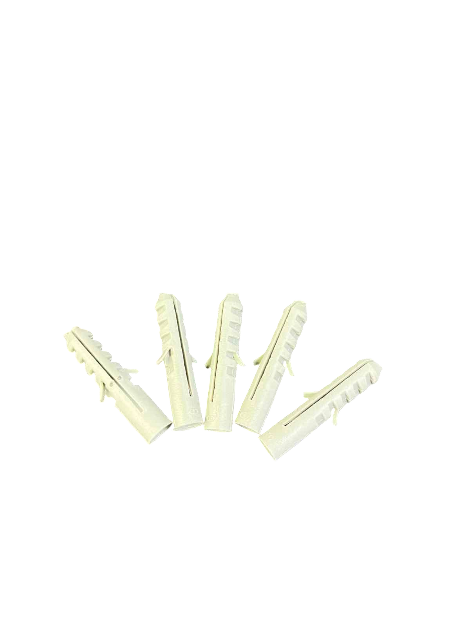 Local plastic wall anchors five pack 8mm With Screw 3.6cm x 0.8cm for drywall masonry and fixtures