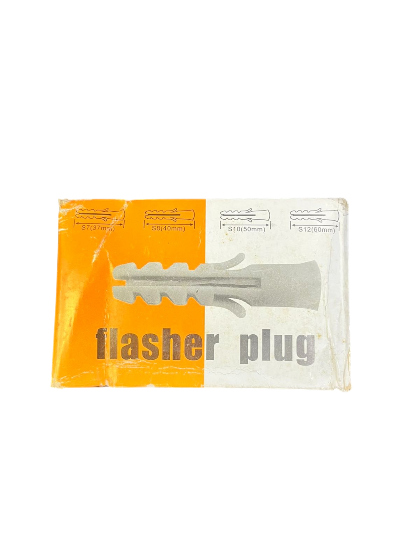Local construction materials flasher plug box showing plastic wall anchor 8mm With Screw 3.6cm x 0.8cm
