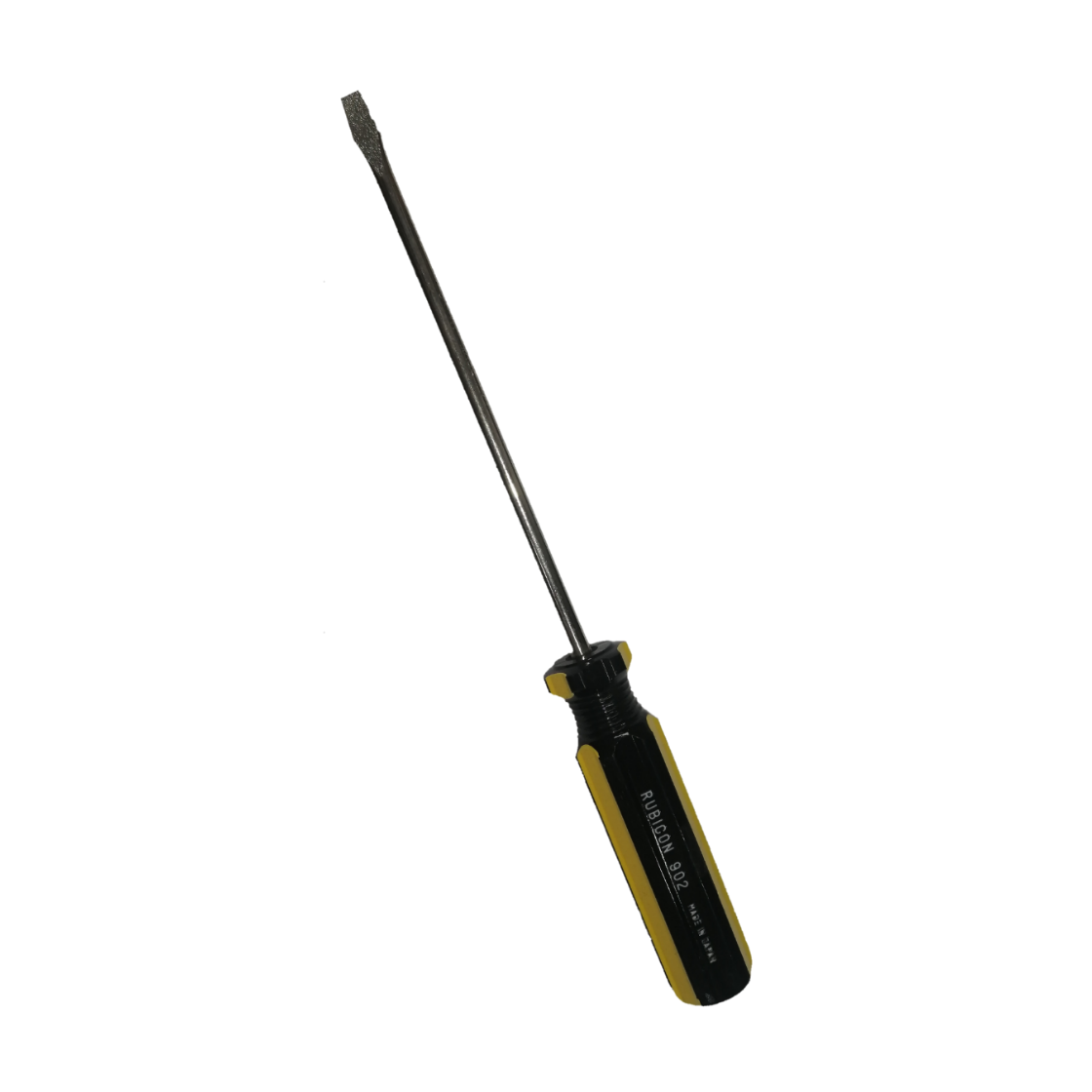 Rubicon Flat Head Screw Driver 902 125mm with black and yellow handle for precision work