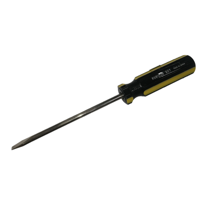 Rubicon Flat Head Screw Driver 907 125mm with black and yellow handle for precise manual tasks