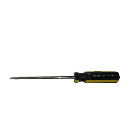 Rubicon Flat Head Screw Driver 907 125mm with black and yellow ergonomic handle