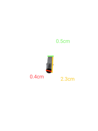 Flat Head Terminal 3.5mm to 4mm electrical connector part with dimensions shown on white background