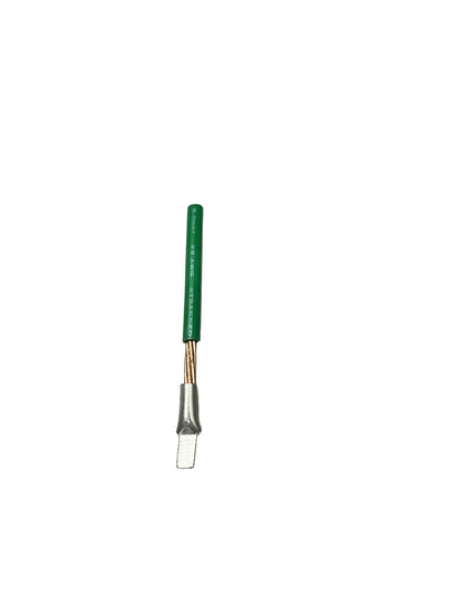 Flat Head Terminal 3.5mm to 4mm with green insulated wire for electrical circuitry parts