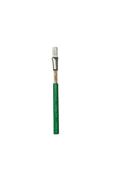 Flat Head Terminal 3.5mm to 4mm electrical wire connector with green insulation from China