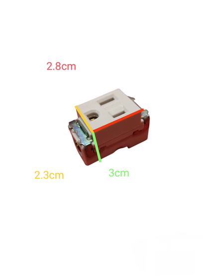 Anam flat pin outlet with ground 16A 250V in a compact design for safe electrical connections