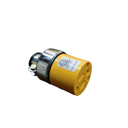Surer Flat Pin with Ground Cord Connector S515 yellow electrical power plug for secure connections