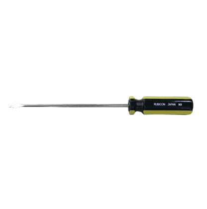Rubicon Flat Screw Driver 901 100mm with black and yellow handle and flat blade