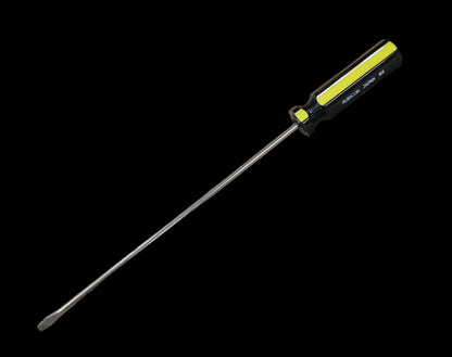Rubicon Flat Screw Driver 901 150mm with black and yellow handle and long metal shaft