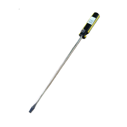 Rubicon Flat Screw Driver 906 300mm with black and yellow ergonomic handle and long metal shaft