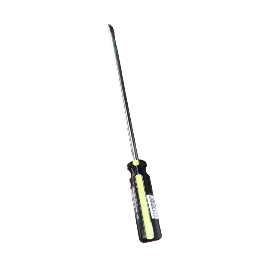 Rubicon Flat Screw Driver 906 300mm with black and yellow handle for precision fastening