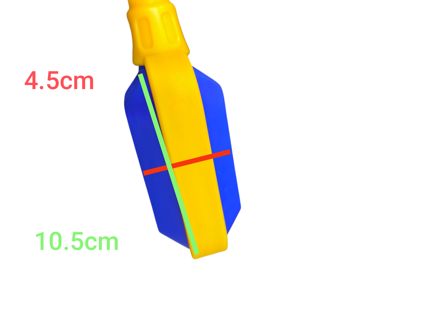 Float Switch 5 Meters 10A with yellow handle and blue float from China, showing measurements