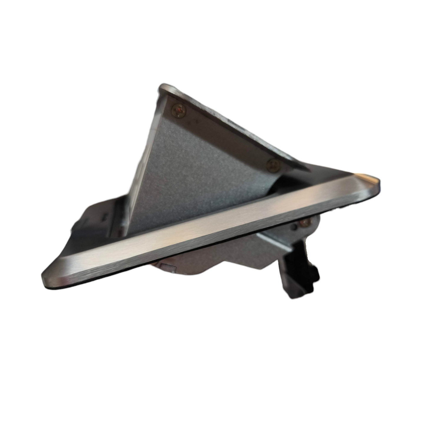 T and J 15A 250V floor outlet Duplex with Ground silver angled flush mount metal faceplate for power points