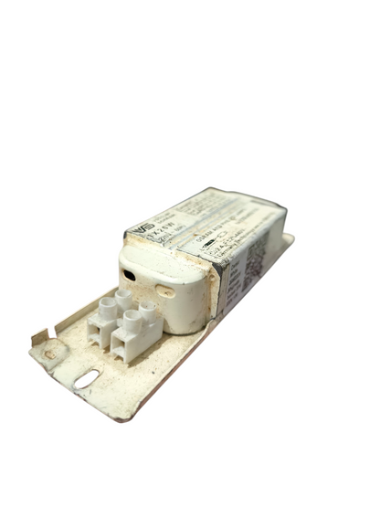GE fluorescent magnetic ballast 220V electrical circuitry part with mounting bracket and wiring terminals