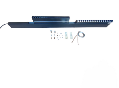 Foldable grille LED track light 220V system with mounting hardware and accessories for easy installation