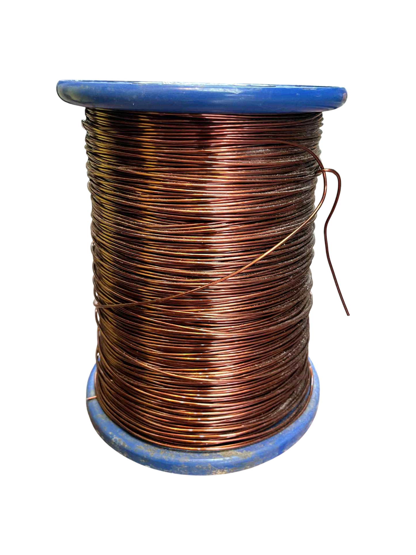 Philflex 2mm heavy formix magnet wire wound on a blue spool, ideal for electrical projects