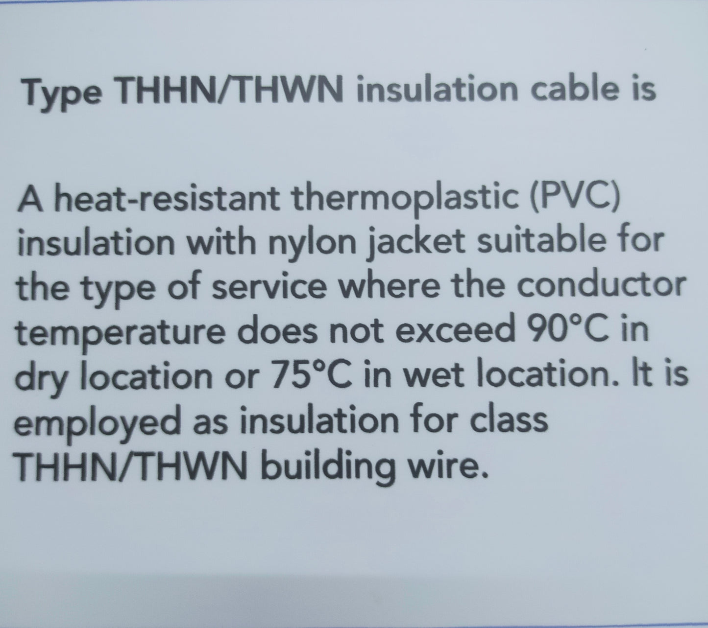 Description of heat-resistant thermoplastic PVC insulation with nylon jacket for AWG 8 THHN Stranded Wire Green