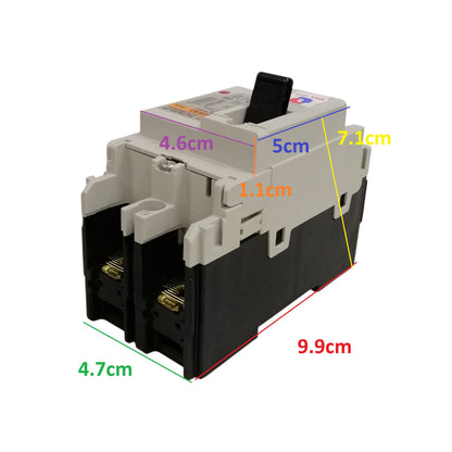 Fuji 100A MCCB molded case circuit breaker with dual terminals and compact design for electrical safety