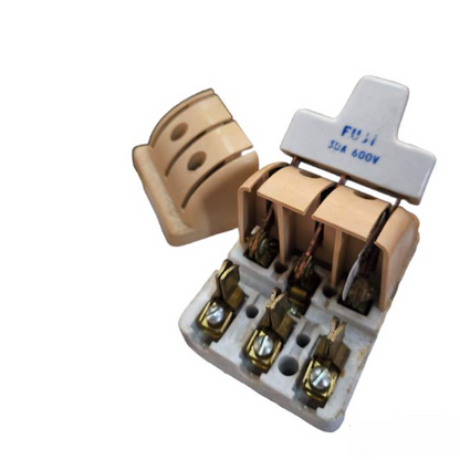 Taiyou 30A 3PDT 600V Switch Porcelain with ceramic housing and brass terminals open cover