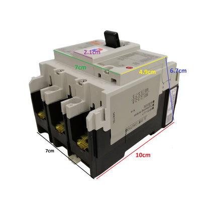 Fuji MCCB 20A molded case circuit breaker three pole industrial unit with black toggle handle and terminal connections