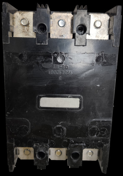 GE 125A Circuit Breaker 3 Pole 220V black electrical component with metal connectors