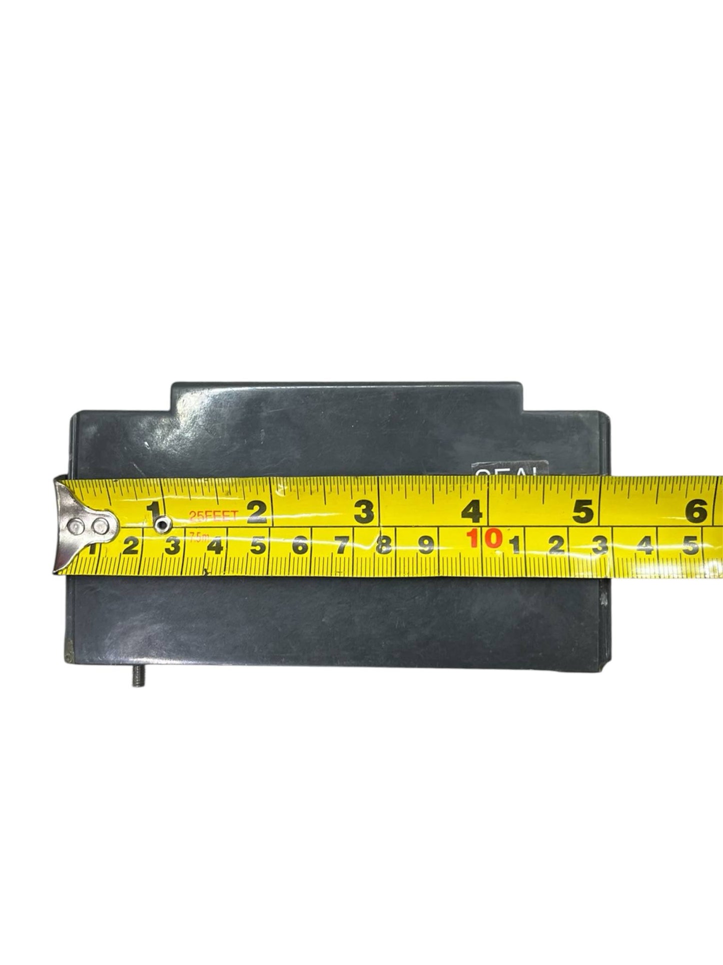 GE 15A 3Pole Industrial Circuit Breaker 220V showing side view with measuring tape for size