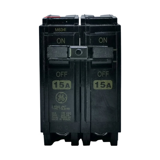 ABB or GE 15A 2Pole 10KAIC 220V Plug In Circuit Breaker Single Phase TQL2415B