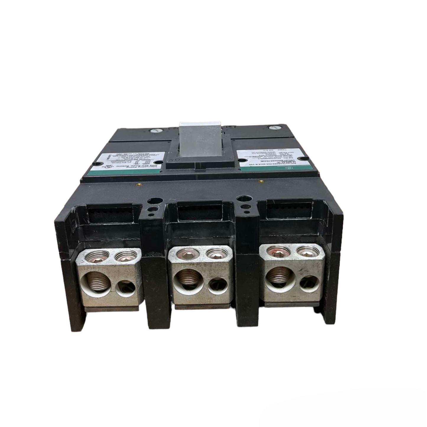 GE 400A 3 Pole Industrial Circuit Breaker with heavy-duty electrical terminals