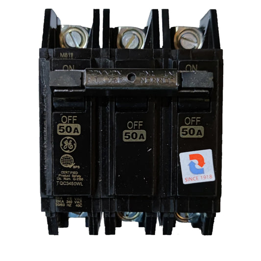 GE 50A Circuit Breaker 3 Pole Three Phase designed for reliable electrical protection and safety