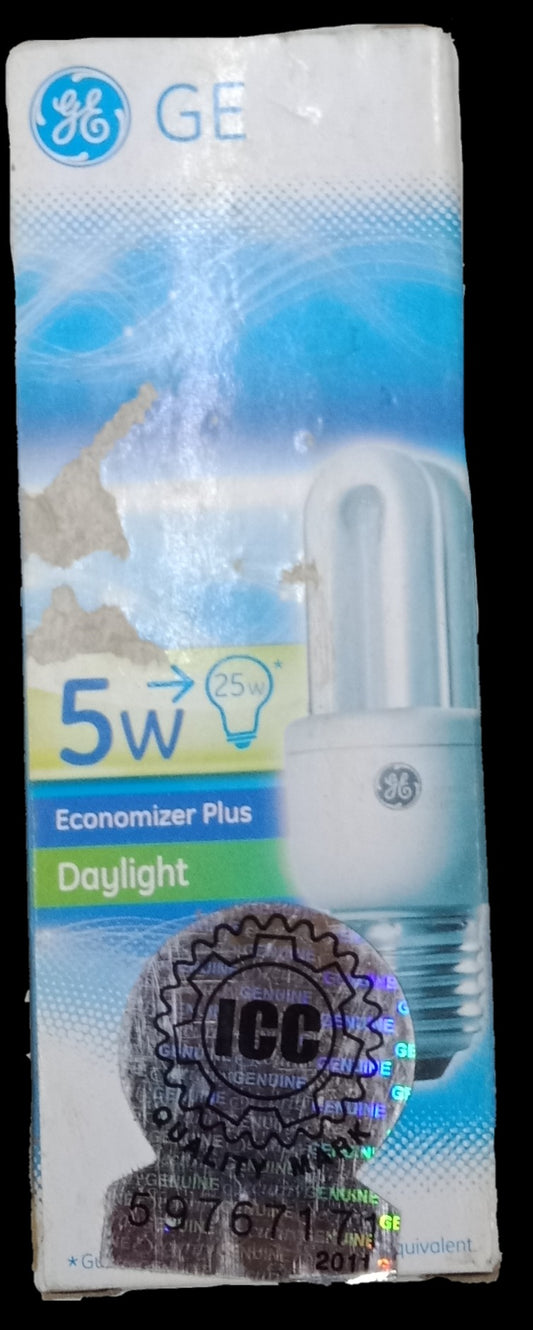 Electx Electrical Supply 5W GE 2U 220V economizer lamp compact fluorescent bulb in daylight