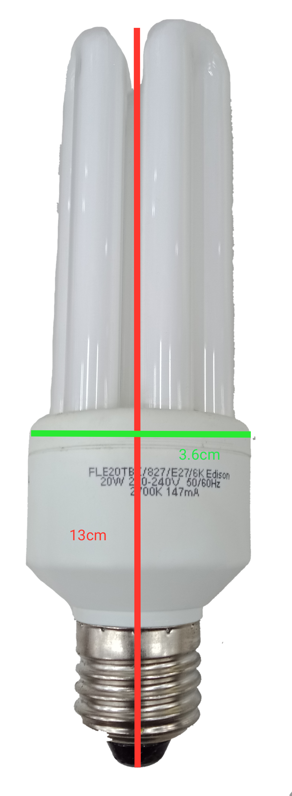 Electx Electrical Supply 8W warm white CFL bulb E27 with energy-efficient compact fluorescent design