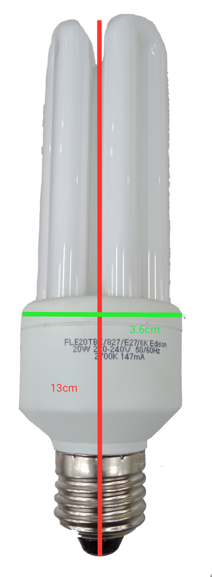 Electx Electrical Supply 8W warm white CFL bulb E27 with energy-efficient compact fluorescent design