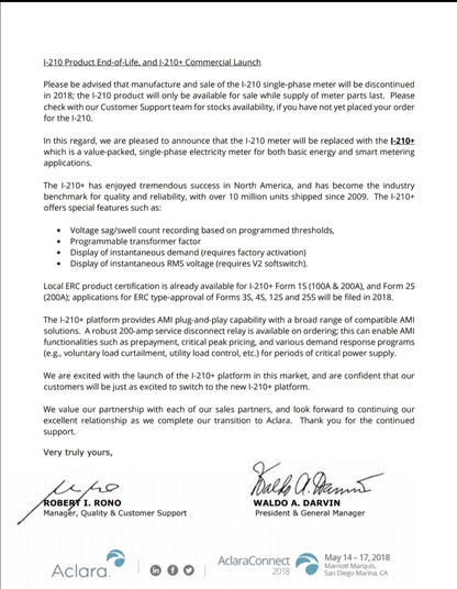 GE and Aclara Alcara KV2C FM12S KWH Meter device for single-phase electricity measurement and smart metering applications