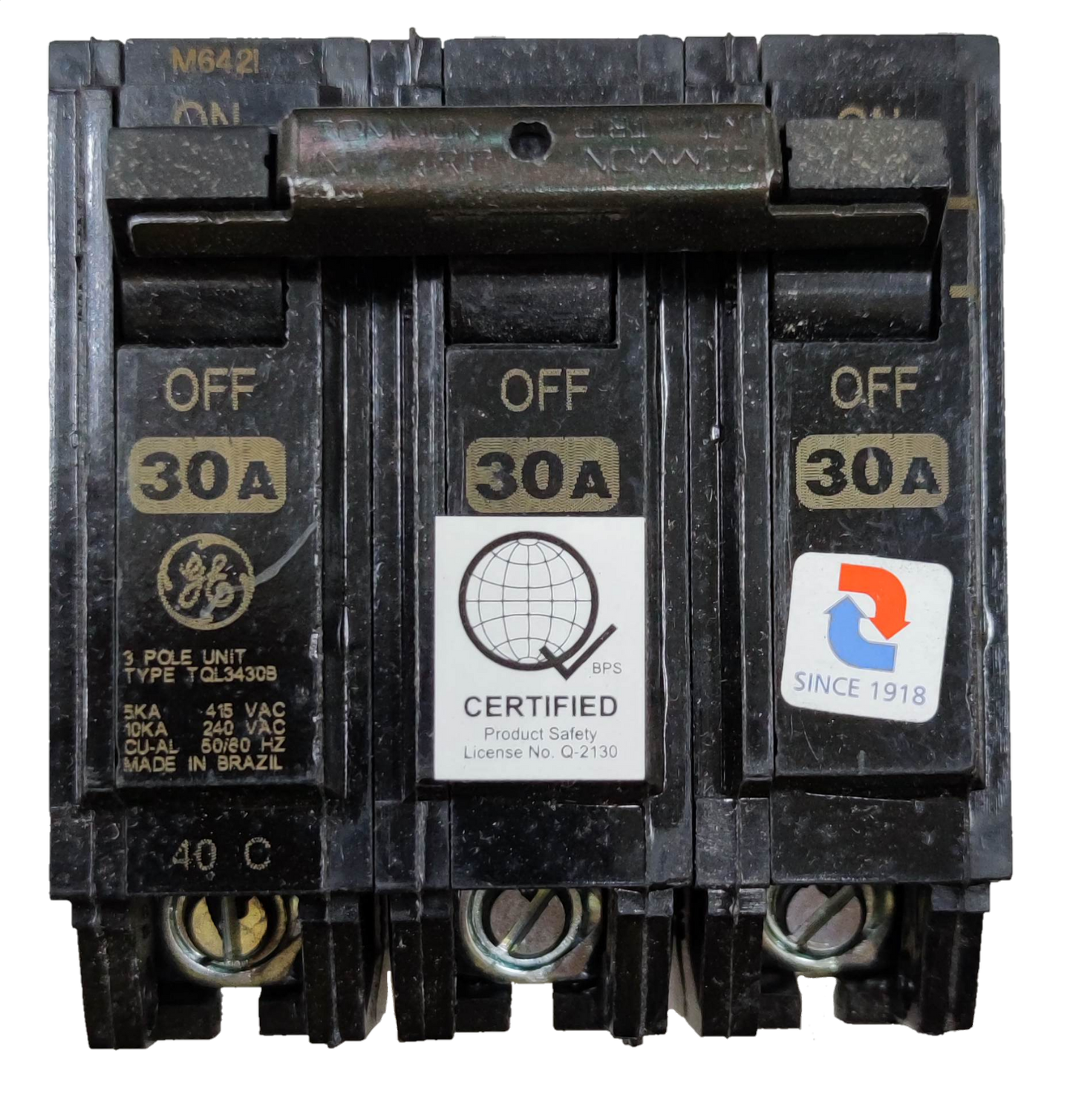 GE circuit breaker 15 amp 3 pole featuring safety certification and durable construction