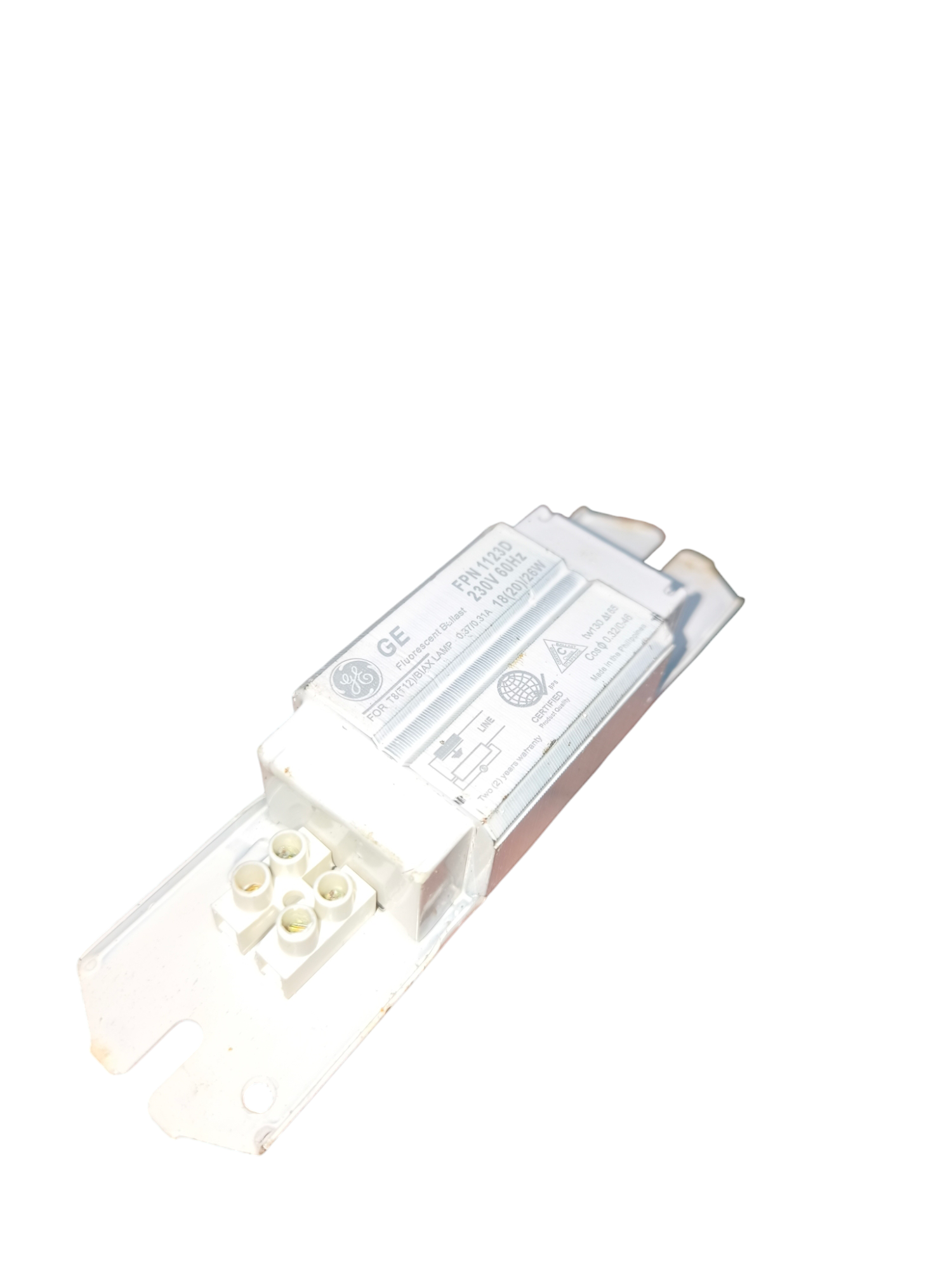 GE fluorescent magnetic ballast 220V for electrical circuitry and lighting