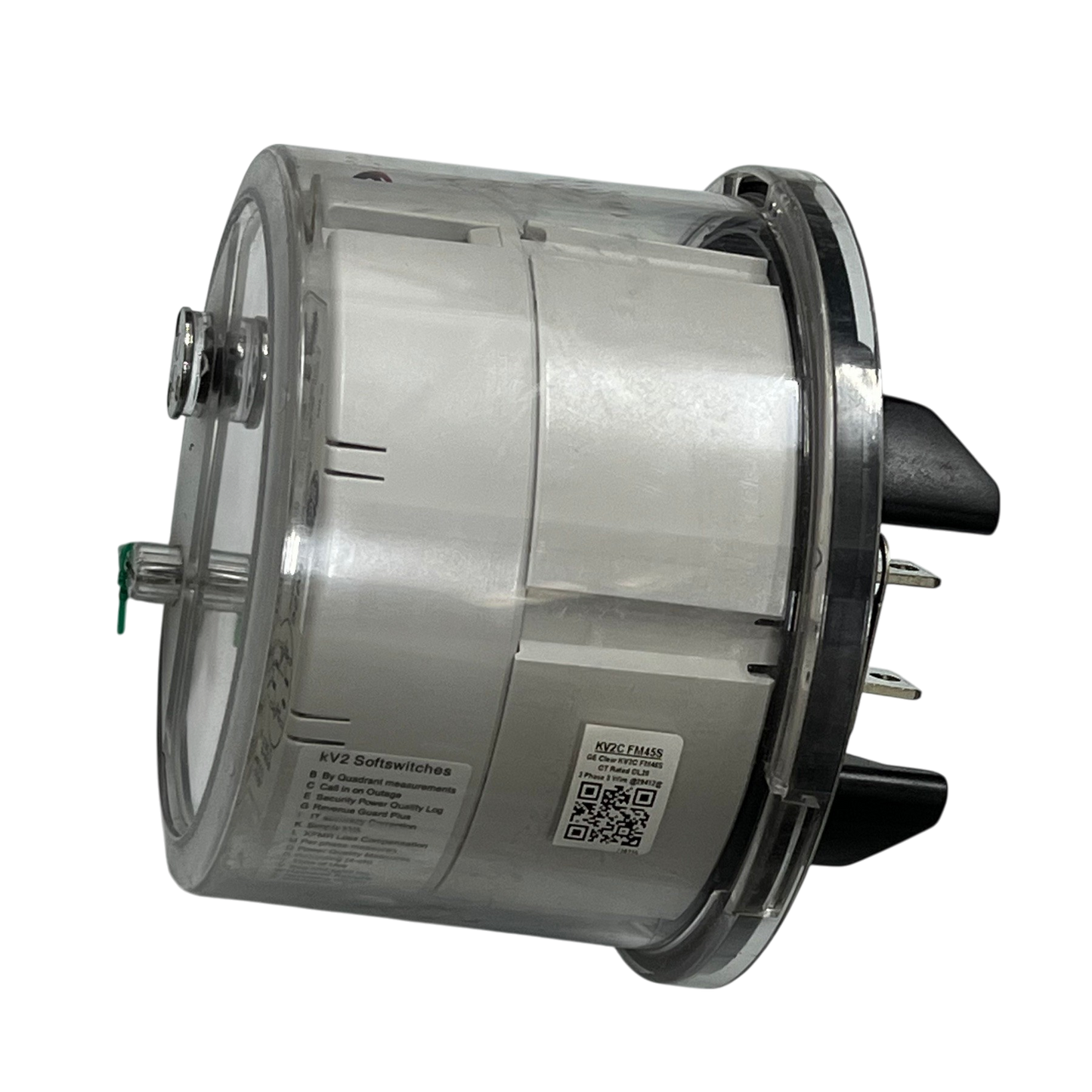 Aclara KV2C FM45S KWH Electric Mete with transparent casing for electrical trade and testing