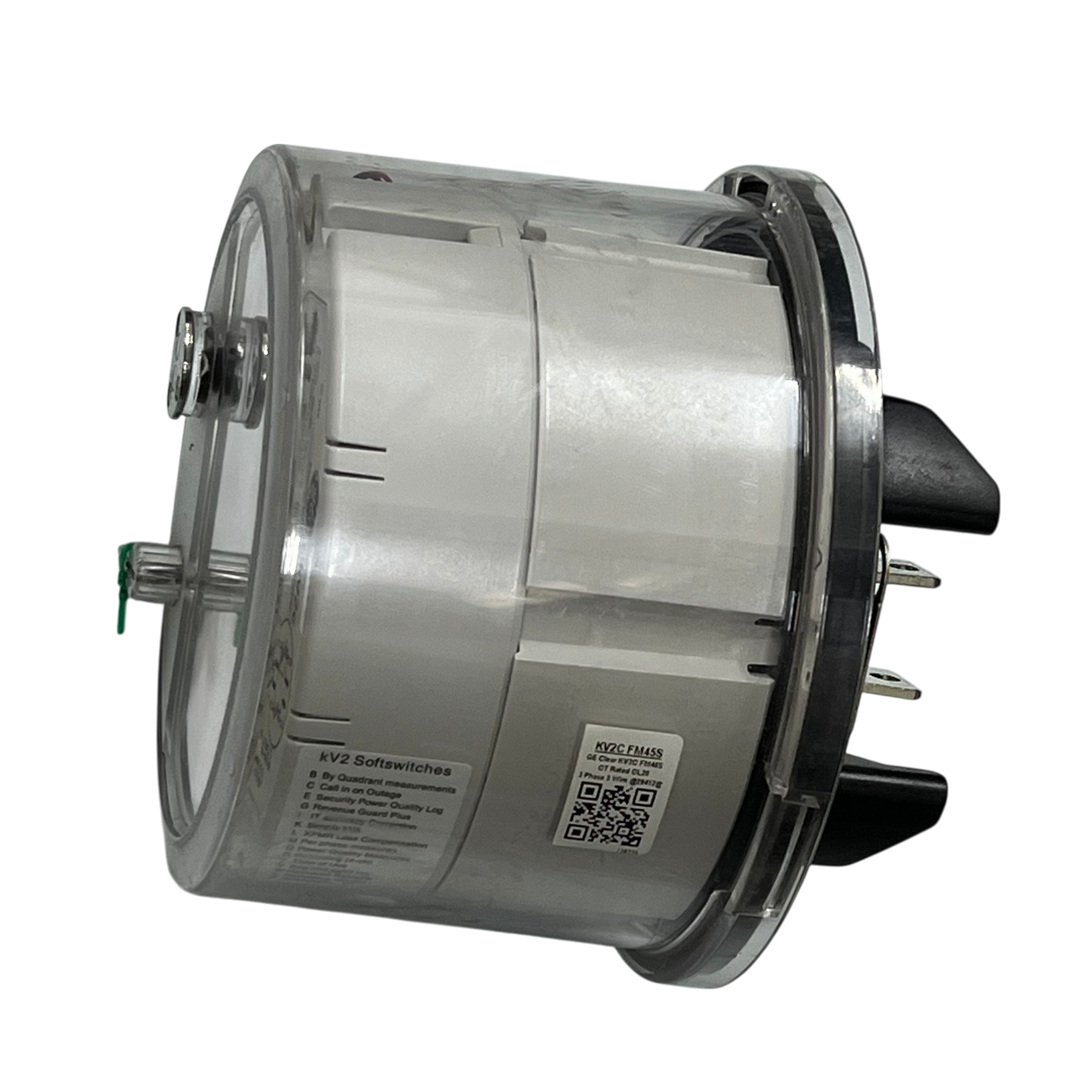 Aclara KV2C FM45S KWH Electric Mete with transparent casing for electrical trade and testing