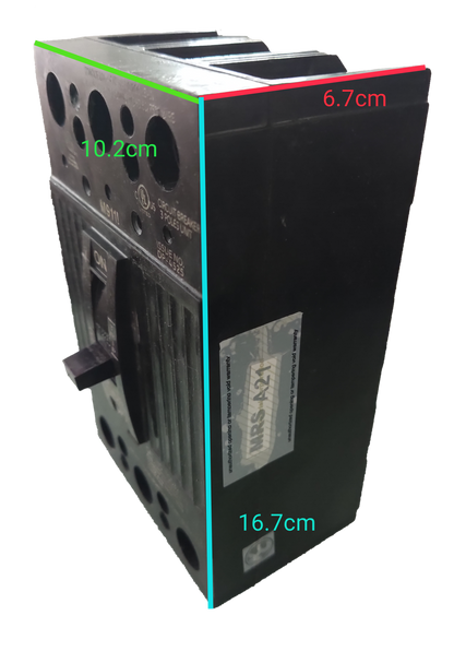 GE 150A 3 Phase 3 Pole Circuit Breaker 220V electrical component with switch and multiple connection ports