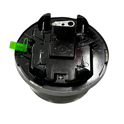 GE 2 Wire CL100 I70-S 4 Jaws Analog Meter rear view showing terminal posts mounting bracket and green tag