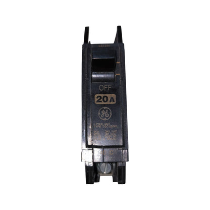 GE circuit breaker 20A 1 Pole TQC 10KAIC 220V Bolt-On black single pole toggle breaker for panel