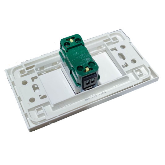 Royu 1 gang 1 way switch with plate white electrical wall switch component
