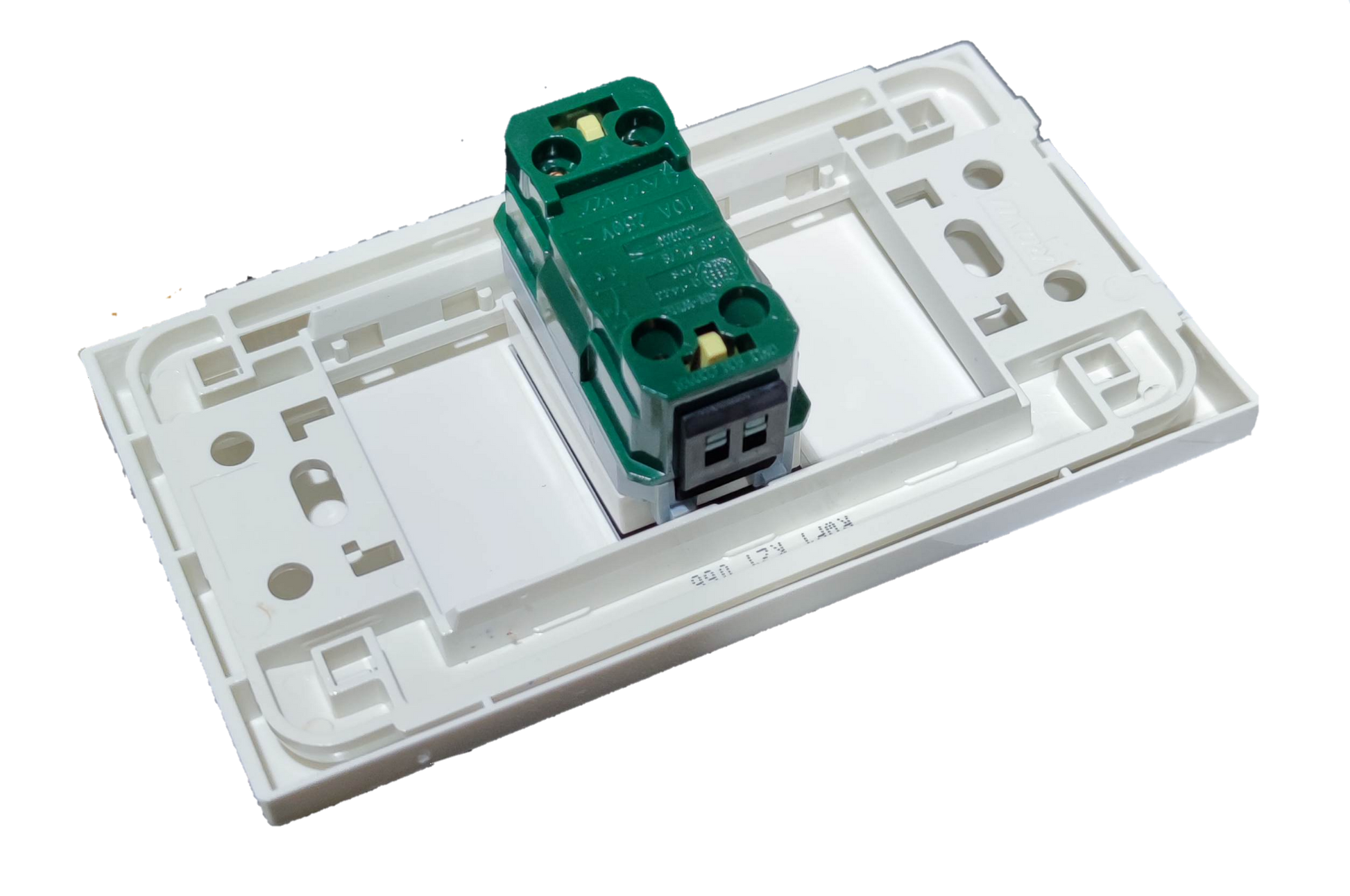 Royu 1 gang 1 way switch with plate white electrical wall switch component