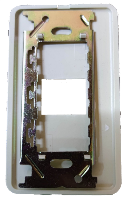 Anam 1 gang switch plate with metal mounting bracket for electrical circuitry and parts