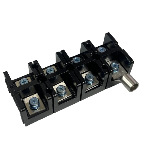 Grippes 100A 4 Pairs Terminal Block 600V black screw terminal block with metal lug for electrical panels