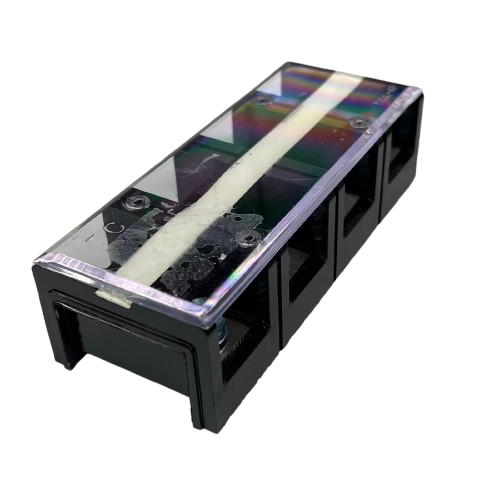 Grippes 100A 4 Pairs Terminal Block 600V black plastic with clear protective cover for heavy duty wiring