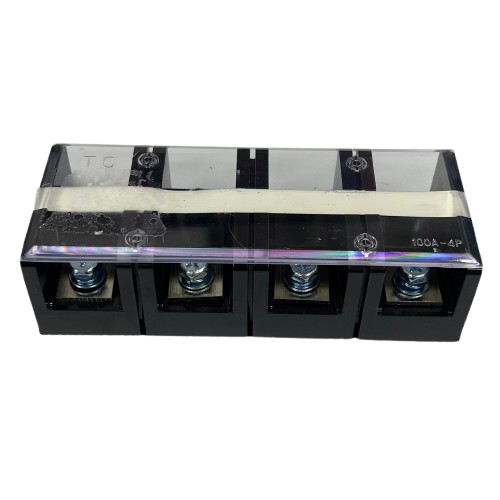 Grippes 100A 4 Pairs Terminal Block 600V clear cover four pole terminal for heavy duty wiring