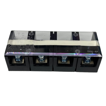 Grippes 100A 4 Pairs Terminal Block 600V clear cover four pole terminal for heavy duty wiring