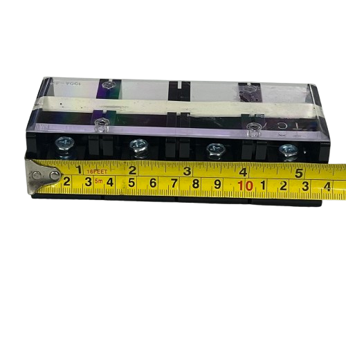 Grippes 100A 4 Pairs Terminal Block 600V clear protective cover screw terminals with measuring tape