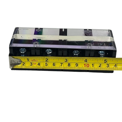 Grippes 100A 4 Pairs Terminal Block 600V clear protective cover screw terminals with measuring tape